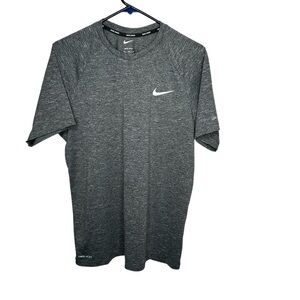 Nike Dri Fit Swim Shirt Heather Gray mens Medium UPF 40+